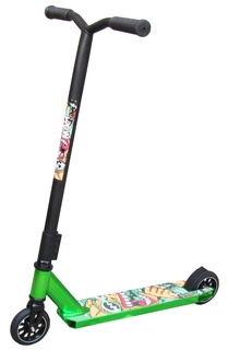 Самокат трюковой Street Hit Master Сhrome с алюминиевыми колесами, зелёный
