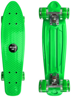 Скейт Cruiser Board Street Hit Зеленый со светящимися колесами