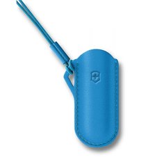 Чехол VICTORINOX "Summer Rain" для ножей Classic Colors 58 мм, кожаный, голубой