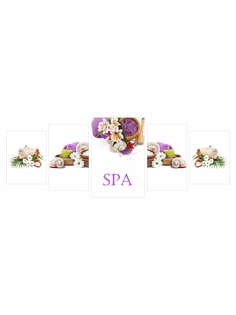 Модульные картины на экокоже "Ultra market" KM70 SPA "Спа"