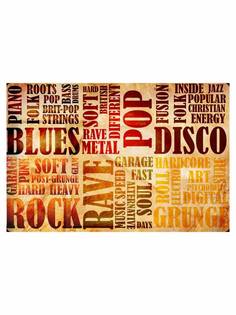 Картины на экокоже "Ultra market" KK60X20 АРТ "Rock music 2"