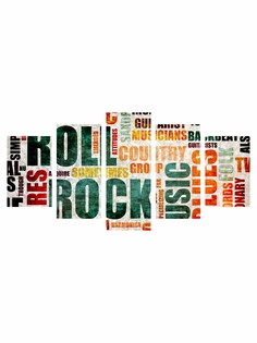 Модульные картины на экокоже "Ultra market" KM10 АРТ "Rock music"