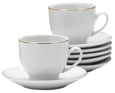 Кофейный набор Lorane 25610 Белый, золотистый Loraine