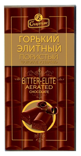 Шоколад Спартак Пористый горький-элитный темный 75 г