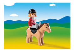 Игровой набор PLAYMOBIL 1.2.3.: Наездница с лошадью