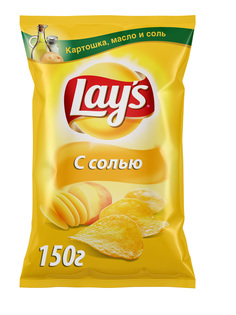 Картофельные чипсы Lays с солью 150 г