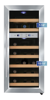 Винный шкаф CASO WineDuett 21 Silver