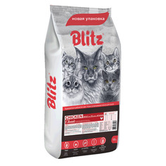 Сухой корм для кошек BLITZ, курица, 10кг