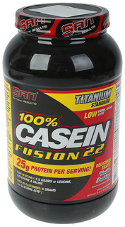 Протеин SAN 100% Casein Fusion, 1000 г, vanilla pudding