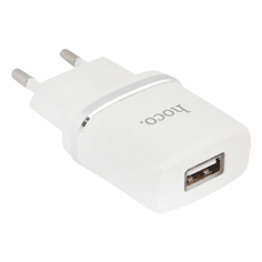 Сетевое зарядное устройство Hoco C11, 1xUSB, 1 A, (0L-00037573) white
