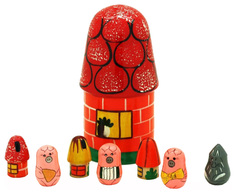 Развивающая игрушка RNToys Пальчиковый театр в домике Три поросенка