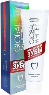 Зубная паста GLOBAL WHITE Отбеливающая для чувствительных зубов, 100 мл