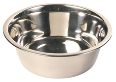 Одинарная миска для кошек и собак TRIXIE, сталь, серебристый, 2.8 л