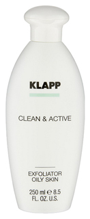 Тоник для лица Klapp Clean & Active Эксфолиатор для жирной кожи 250 мл