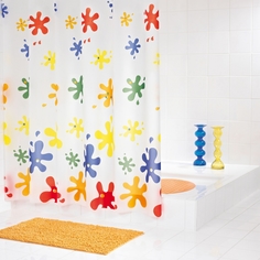 Штора для ванных комнат Splash цветной 180*200 Ridder
