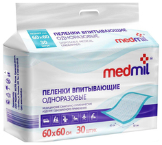 Пеленки впитывающие Medmil 60x60 см Оптима 30 шт.