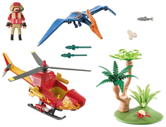 Игровой набор Playmobil Динозавры: Вертолет для приключений с птеродактилем