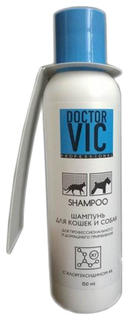 Шампунь для кошек и собак Doctor VIC, хлоргексидин, 150 мл