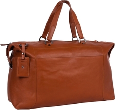 Дорожная сумка кожаная Pola 8753 коричневая 54 x 30 x 28