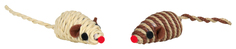 Игрушка для кошек TRIXIE Toy Mice хлопок, в ассортименте, 8 см