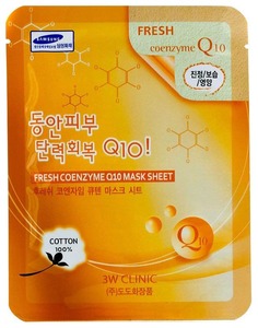 Маска для лица 3W Clinic Fresh Coenzyme Q10 Mask Sheet 23 мл