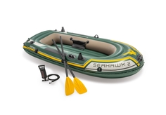 Лодка Intex Seahawk 2 Set с веслами 2,36 x 1,14 м green