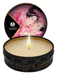 Массажная свеча Shunga Rose Petals с ароматом розы 30 мл
