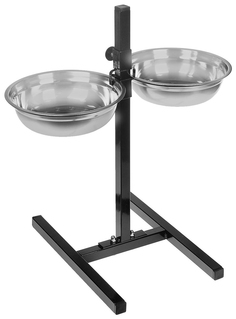 Подставка с металлическими мисками для собак Зоомарк Телескоп 2,5 л Zoo Mark