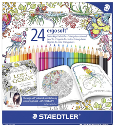 Карандаши цветные Staedtler Ergo Soft Johanna Basford 24 цвета