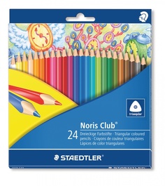 Карандаши цветные NorisClub 24 цв. трехгранные без ABS-системы Staedtler