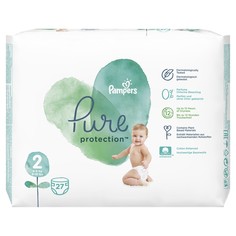 Подгузники Pampers Pure Protection 4-8 кг, размер 2, 27 шт.
