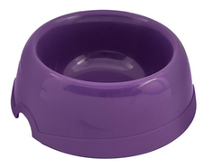 Одинарная миска для кошек и собак Хорошка, пластик, фиолетовый, 0.1 л