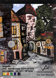Альбом для рисования маркерами Vista-artista (белая бумага), А4, 40 листов, арт. SDM