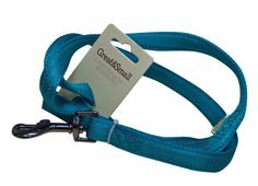 Поводок для собак GREAT&SMALL со светоотражающей острочкой, 10х1200мм, нейлон, бирюзовый