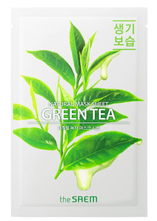 Маска тканевая THE SAEM с экстрактом зеленого чая Natural Green Tea Mask Sheet 21мл