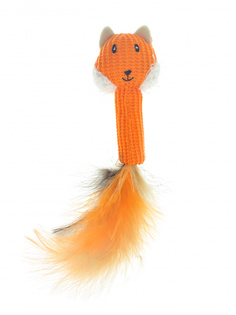 Игрушка для кошек CHOMPER Into the Woods Дразнилка, Лиса с хвостом из пера, 22 см