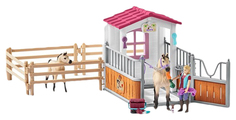 Игровой набор Schleich Стойло с арабскими лошадьми и девушкой-конюхом