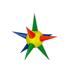 Надувная фигура Звезда 10 Лучей 2 м разноцветная подсветка SMA-8MUL Xmas Group