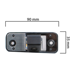 Камера заднего вида BlackMix для для Hyundai Azera с основой из прозрачного пластика