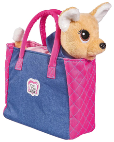 Плюшевая собачка Chi-Chi love "Городская мода" с сумочкой и стикерами, 20 см Simba