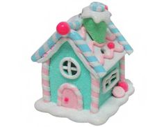 Елочная игрушка Crystal Deco Сахарный домик мечты мятный MA9392B 8,5 см 1 шт.