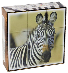 Кубики "Животные Африки" (без обклейки), 9 шт 00722ДК Десятое Королевство