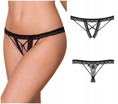 Нежные контактные трусики, черные, L/XL Obsessive