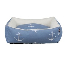 Лежак для собак TRIXIE Anchor, с бортиком, сине-белый, 65x50 см