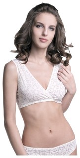 Бюстгальтер-топ для кормления ФЭСТ, цв. бежевый; белый L