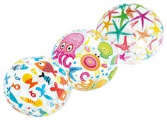 Мяч Lively 51 см, от 3лет, 3вида Intex