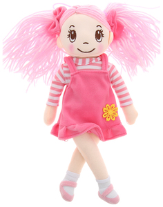 Кукла мягконабивная, 30 см (в розовом сарафане и тельняшке) A Btoys