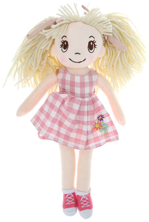 Кукла мягконабивная, 30 см (в клетчатом платье) A Btoys