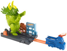 Mattel Hot Wheels GBF97 Хот Вилс Сити Игровой набор Разгневанный трицератопс No Brand