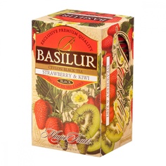 Чай Basilur Волшебные фрукты - Клубника и киви черный с добавками 20 пакетиков